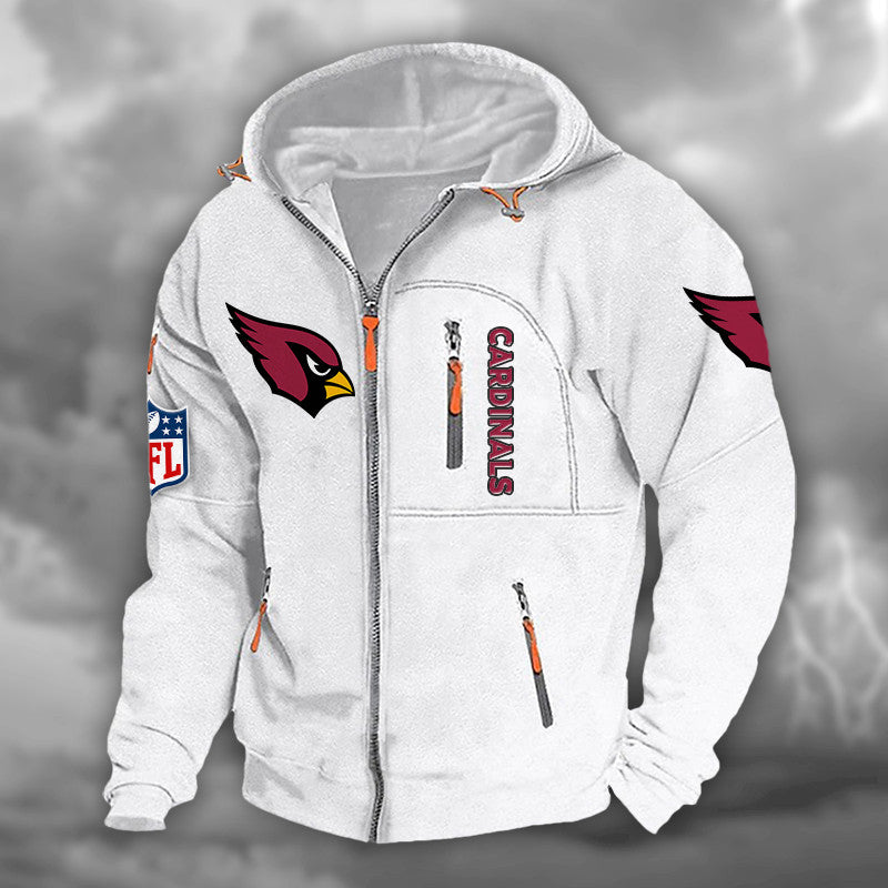 Arizona Cardinals DMCD0652 Hooded Cardigan Jacket