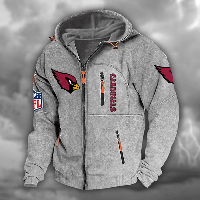 Arizona Cardinals DMCD0652 Hooded Cardigan Jacket