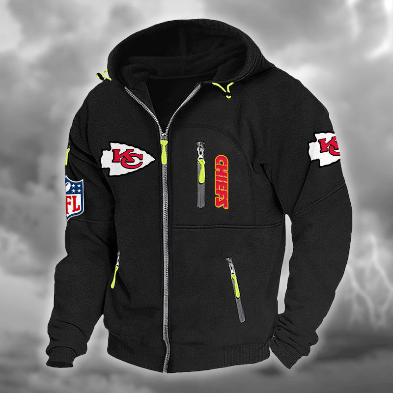 Kansas City Chiefs DMCD0667 Hooded Cardigan Jacket