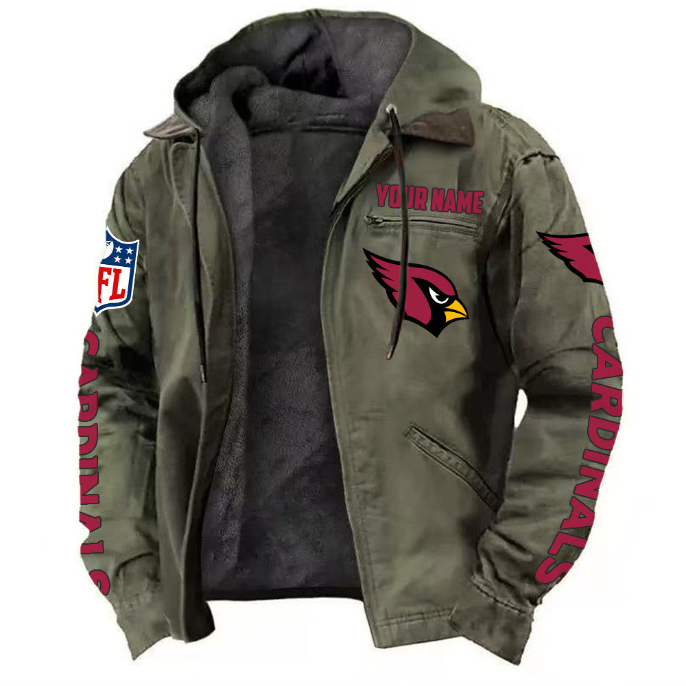 Arizona Cardinals DMJK0001 Hooded Cardigan Jacket
