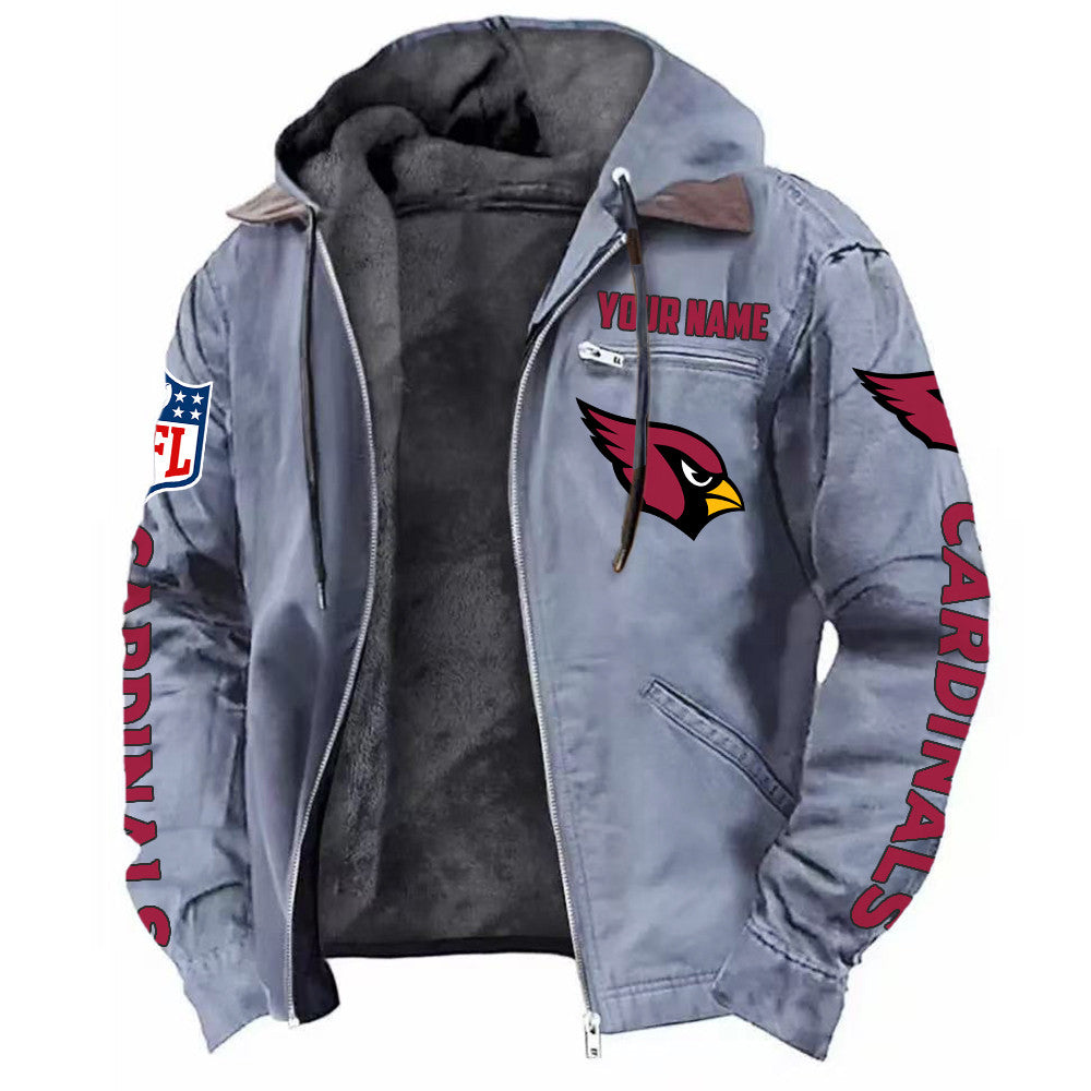 Arizona Cardinals DMJK0001 Hooded Cardigan Jacket