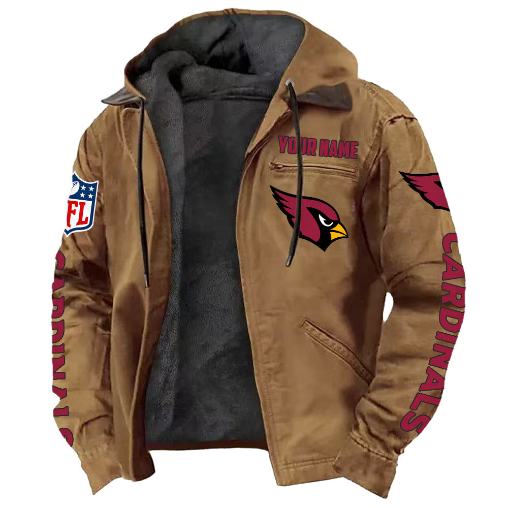 Arizona Cardinals DMJK0001 Hooded Cardigan Jacket