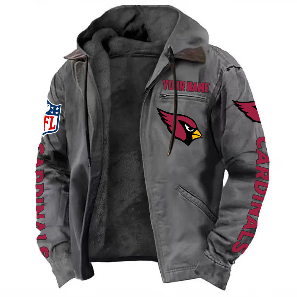 Arizona Cardinals DMJK0001 Hooded Cardigan Jacket