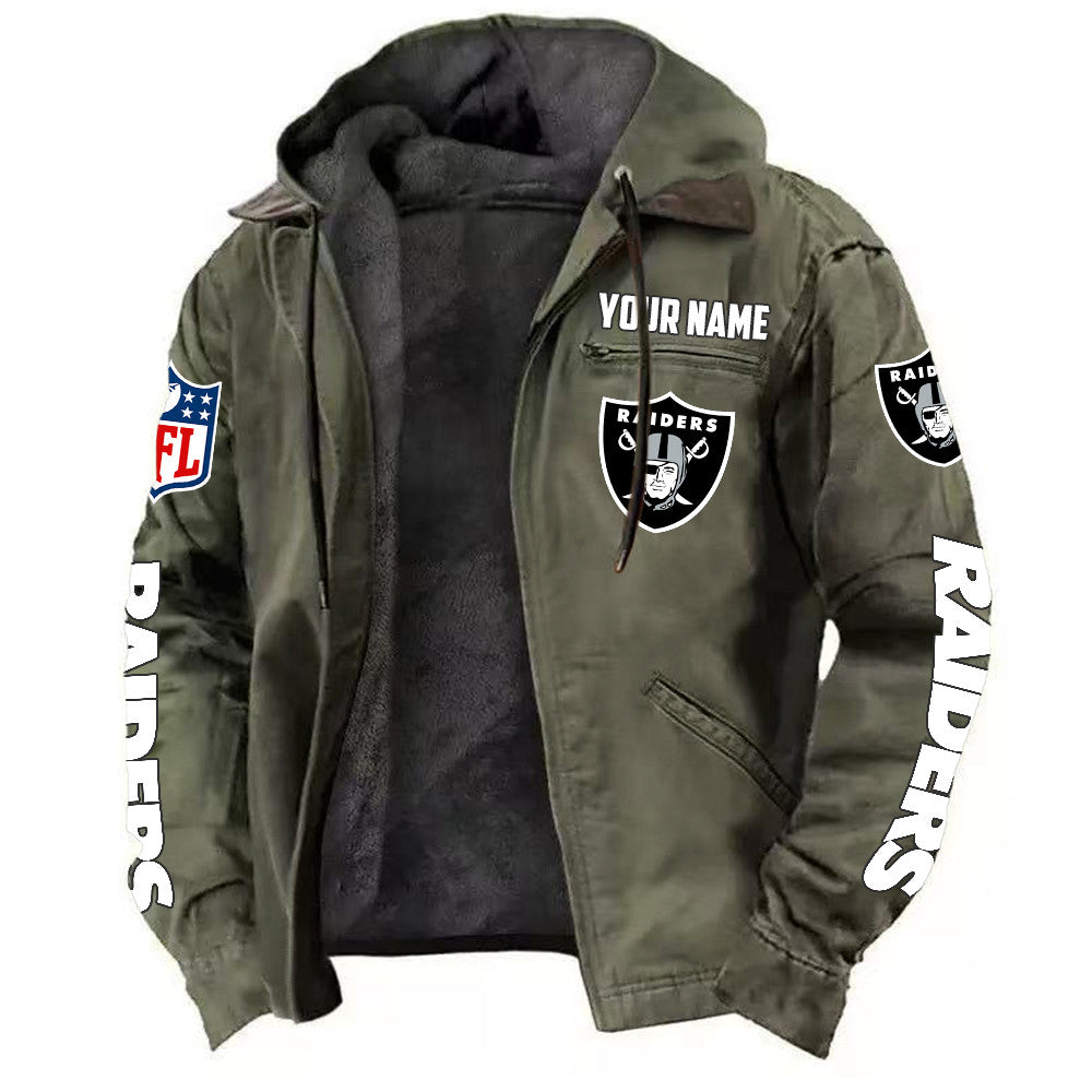 Las Vegas Raiders DMJK0017 Hooded Cardigan Jacket
