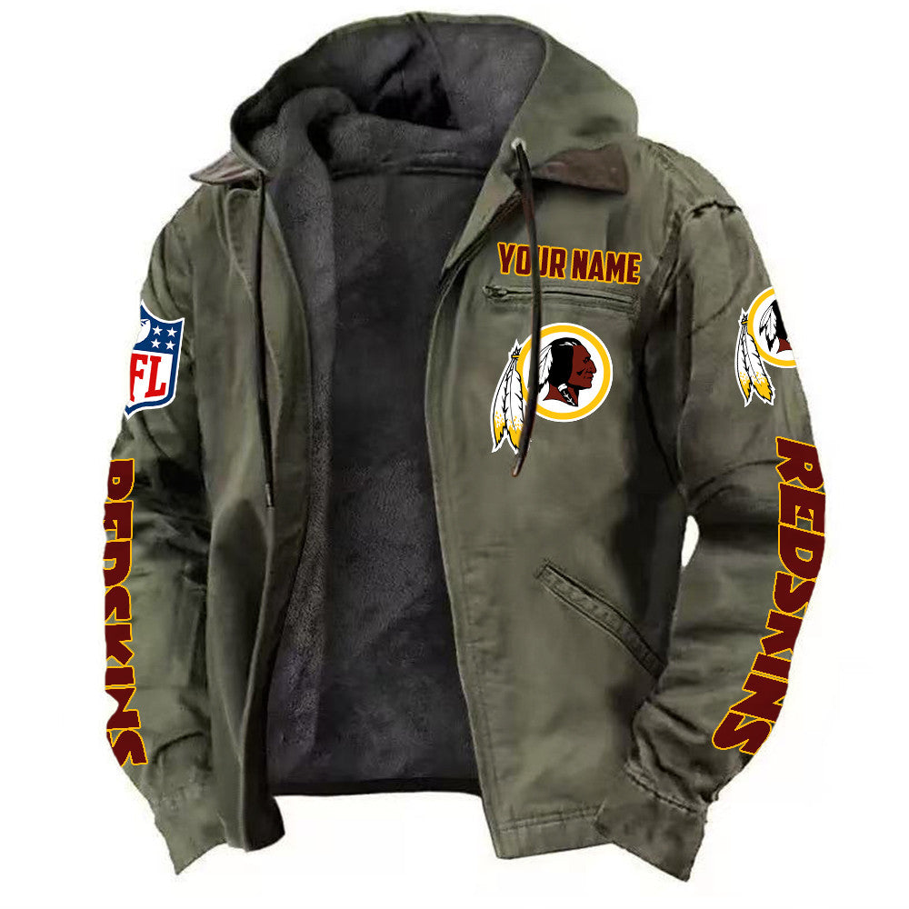 Washington Redskins DMJK0033 Hooded Cardigan Jacket