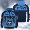 Tennessee Titans DMHT2543 3D Half-zip Hoodie