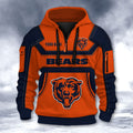 Chicago Bears DMHT2625 3D Half-zip Hoodie