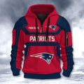 New England Patriots DMHT2641 3D Half-zip Hoodie