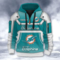 Miami Dolphins DMHT2565 3D Half-zip Hoodie