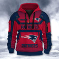 New England Patriots DMHT2567 3D Half-zip Hoodie