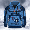 Tennessee Titans DMHT2576 3D Half-zip Hoodie