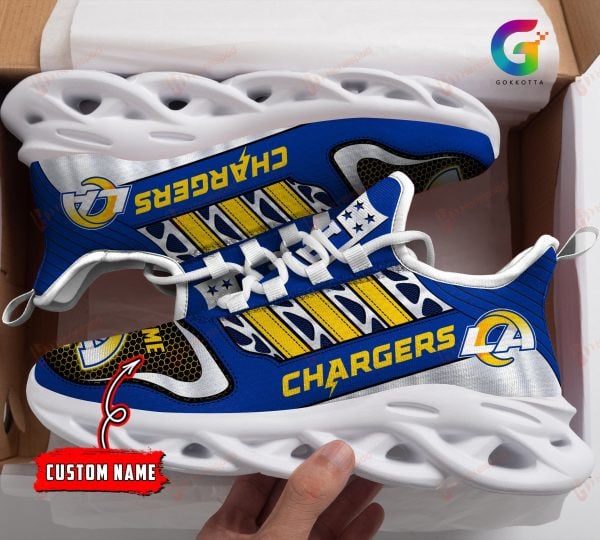 Los Angeles Chargers Personalized Yezy Running Sneakers 219