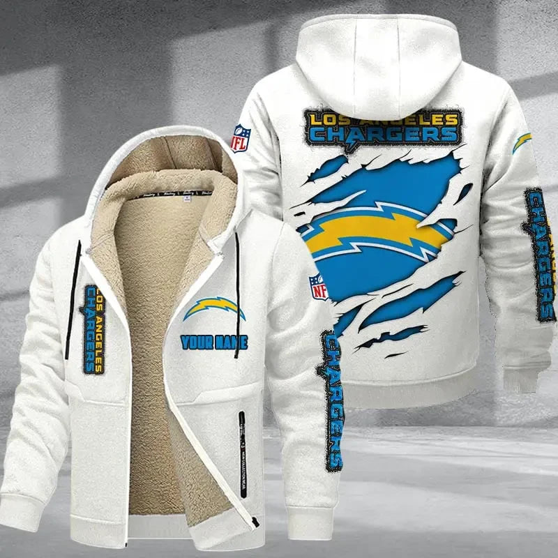 Los Angeles Chargers DMTZ0371 Thickened Zipper Hoodies