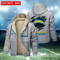 Los Angeles Chargers Hoodies Zip Velvet Coat ANZTZH083