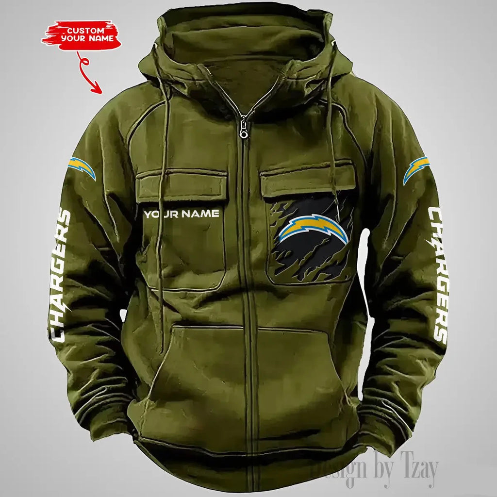 Los Angeles Chargers Vintage Men's Hoodie DV2 AZVMHD049
