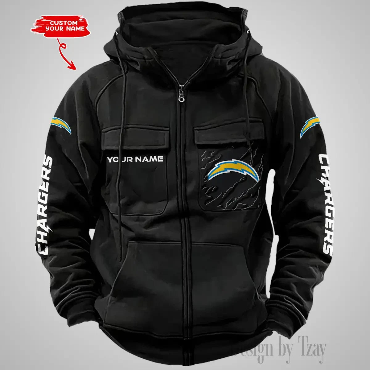 Los Angeles Chargers Vintage Men's Hoodie DV2 AZVMHD049