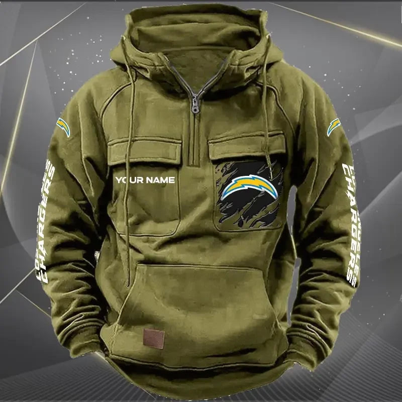 Los Angeles Chargers Vintage Men's Hoodie DV2 AZVMHD049