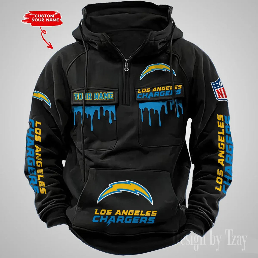Los Angeles Chargers Vintage Men Hoodie DV22 AZVMHD493