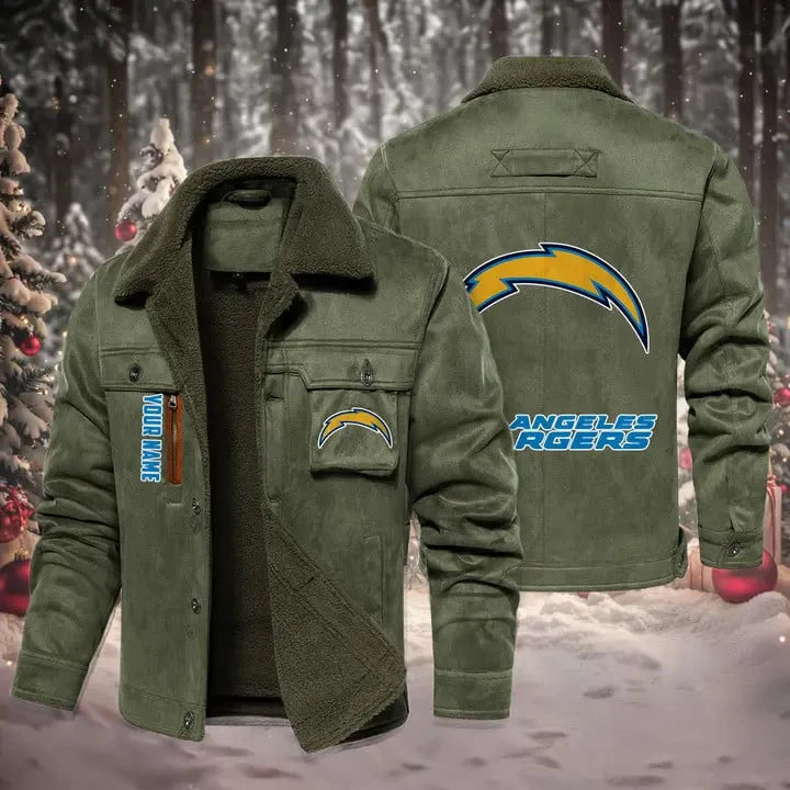 Los Angeles Chargers Fur Collar Winter Casual Jacket SPTFCWCJ017