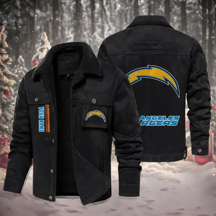 Los Angeles Chargers Fur Collar Winter Casual Jacket SPTFCWCJ017