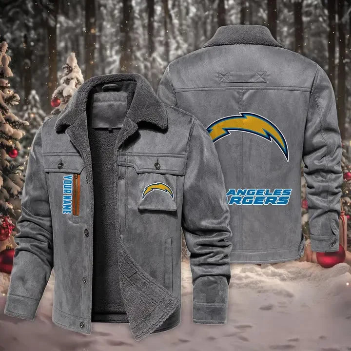 Los Angeles Chargers Fur Collar Winter Casual Jacket SPTFCWCJ017