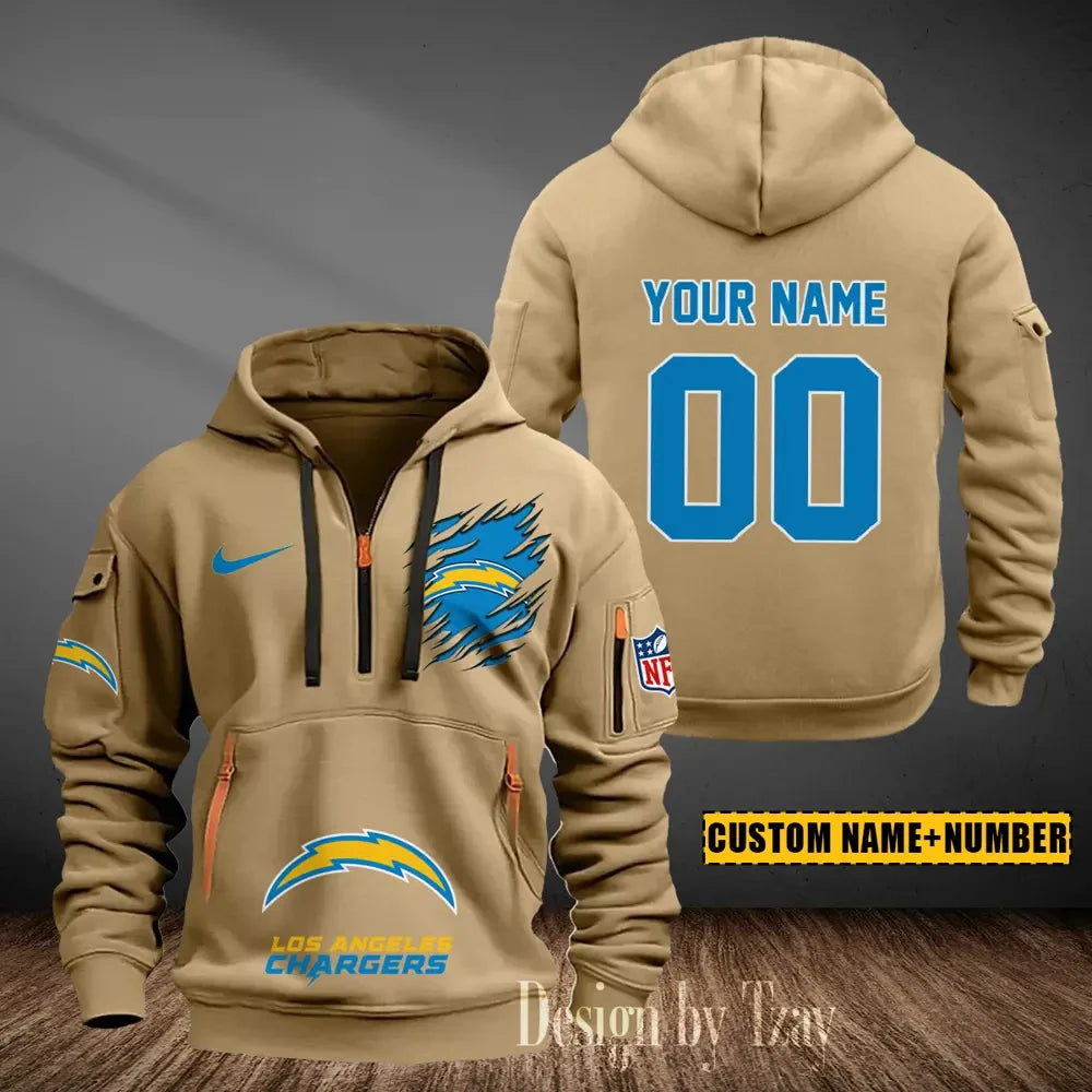 Los Angeles Chargers Heavy Fleece Pullover Hoodie AZHEAVYHD439