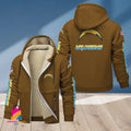 Los Angeles Chargers Multicolor Thickened Zipper Hoodies ANZTZH018