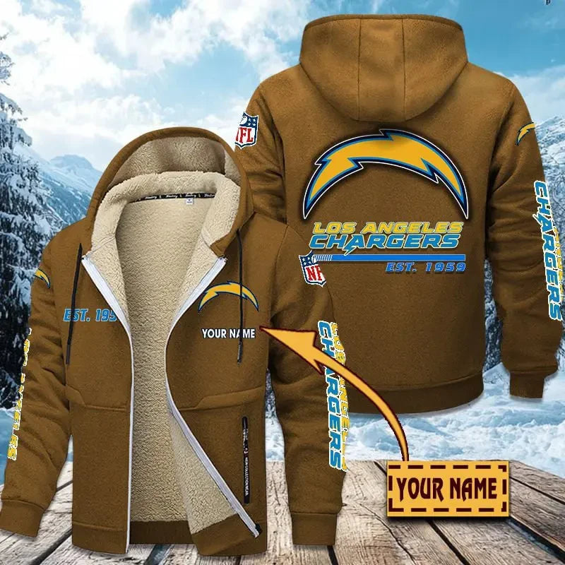 Los Angeles Chargers | Zip Up Fur Coat ANZTZH133
