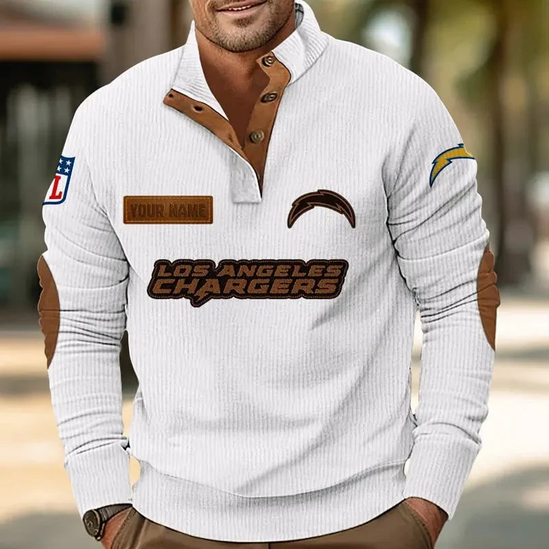 Los Angeles Chargers Sports Print Sweatshirt PURMCS417