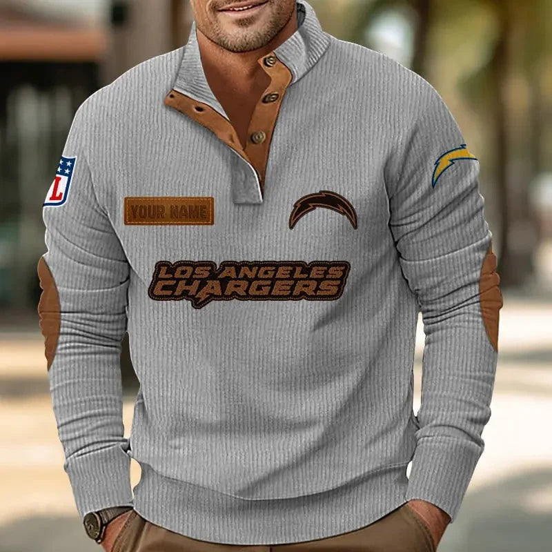 Los Angeles Chargers Sports Print Sweatshirt PURMCS417