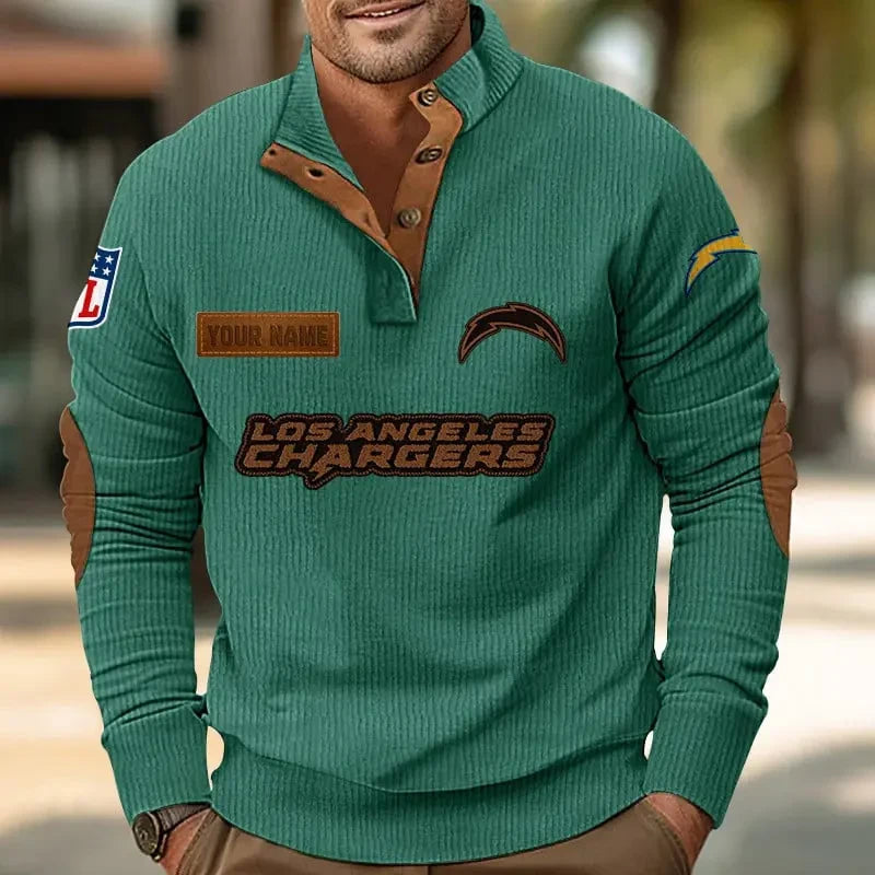 Los Angeles Chargers Sports Print Sweatshirt PURMCS417