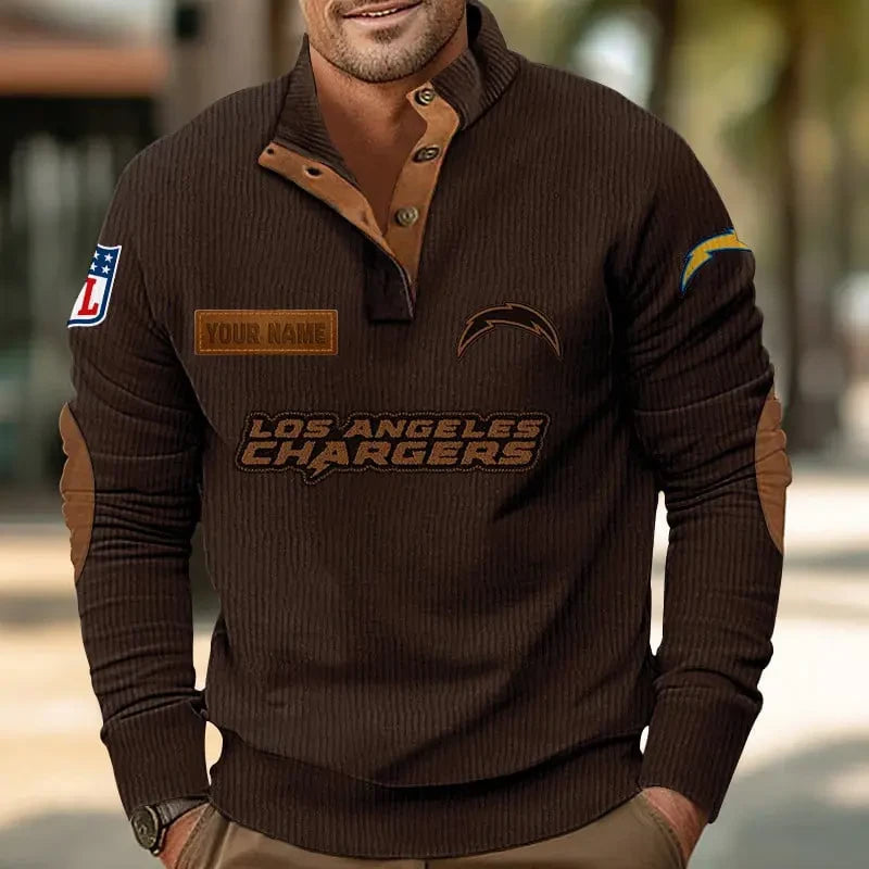 Los Angeles Chargers Sports Print Sweatshirt PURMCS417