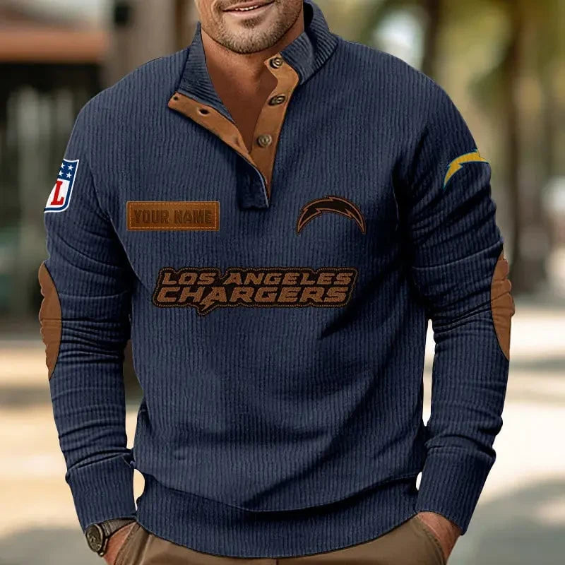Los Angeles Chargers Sports Print Sweatshirt PURMCS417