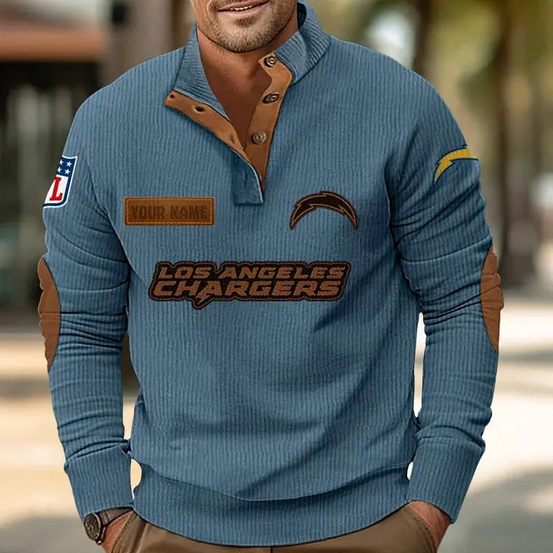 Los Angeles Chargers Sports Print Sweatshirt PURMCS417
