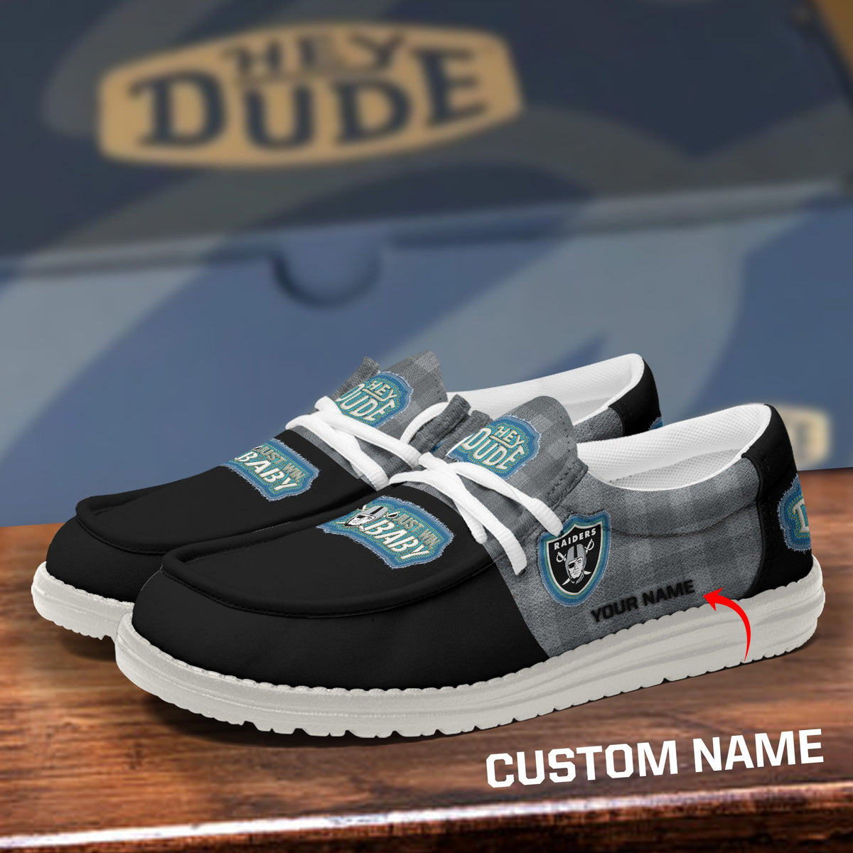 Las Vegas Raiders DHS shoes-Custom name 10063933N