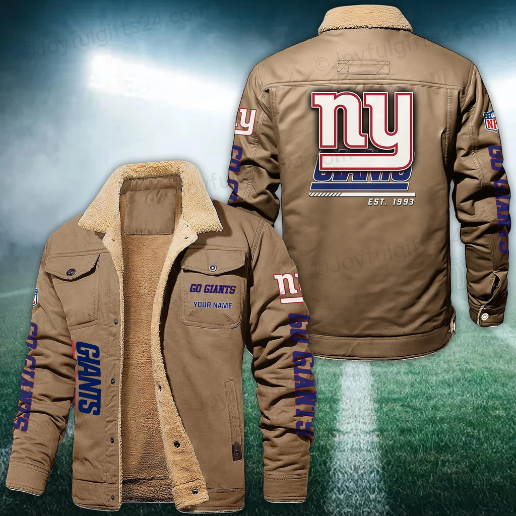 New York Giants FLEECE BOMBER JACKET Custom name 10043895N