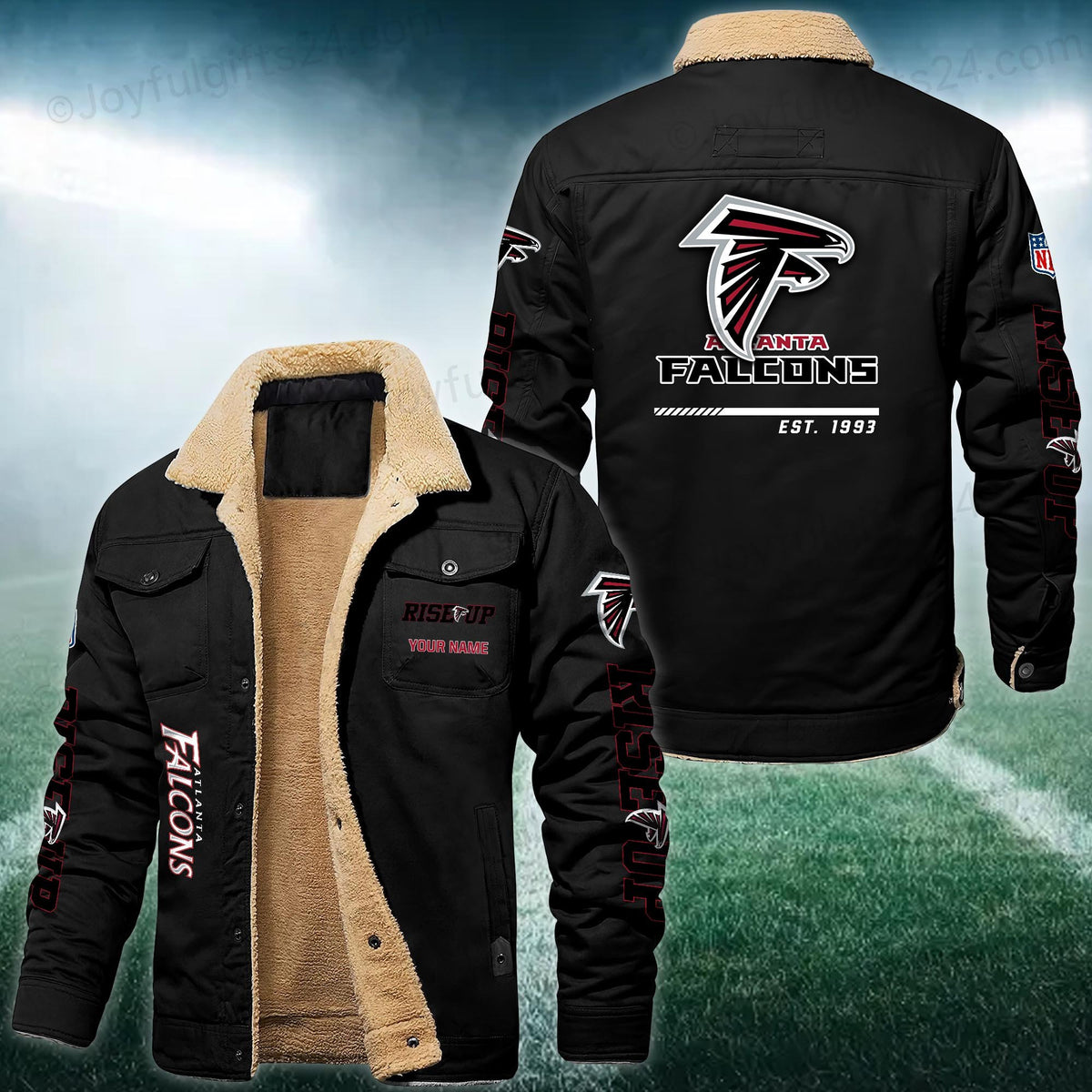 Atlanta Falcons FLEECE BOMBER JACKET Custom name 10043895N