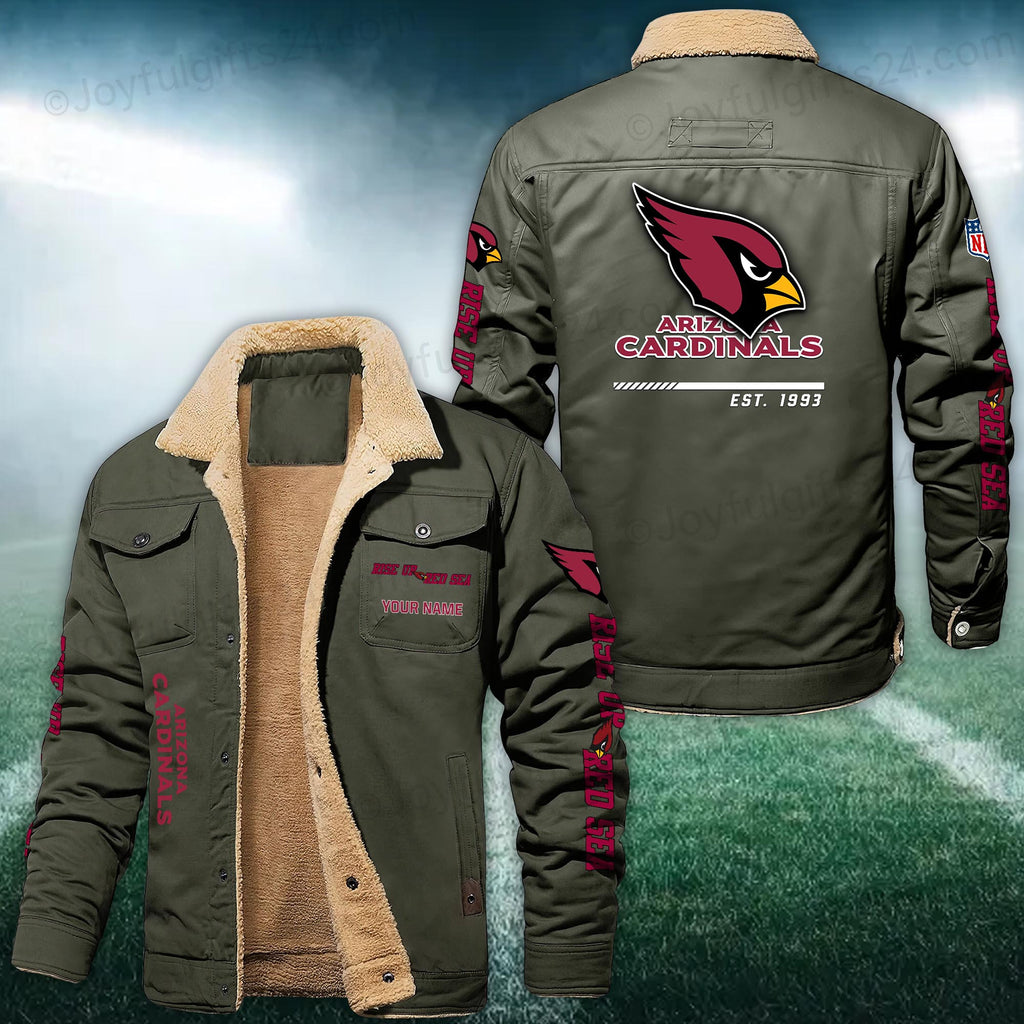 Arizona Cardinals FLEECE BOMBER JACKET Custom name 10043895N