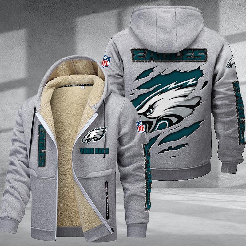 Philadelphia Eagles DMTZ0379 Premium Sherpa-Lined Winter Hoodie – Personalized Edition