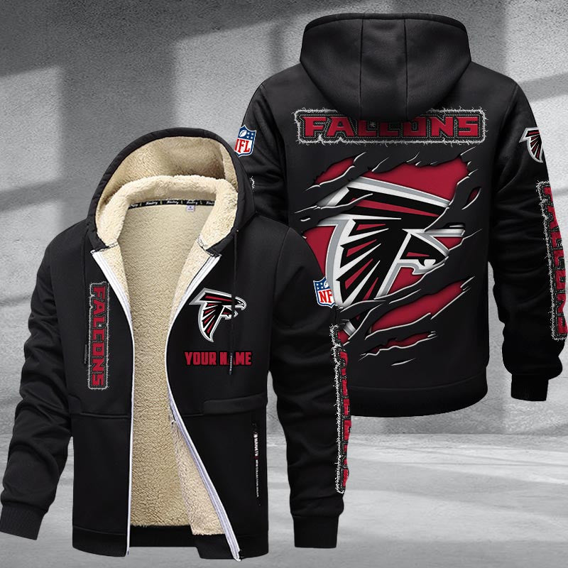 Atlanta Falcons DMTZ0355 Premium Sherpa-Lined Winter Hoodie – Personalized Edition