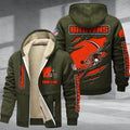 Cleveland Browns DMTZ0361 Premium Sherpa-Lined Winter Hoodie – Personalized Edition