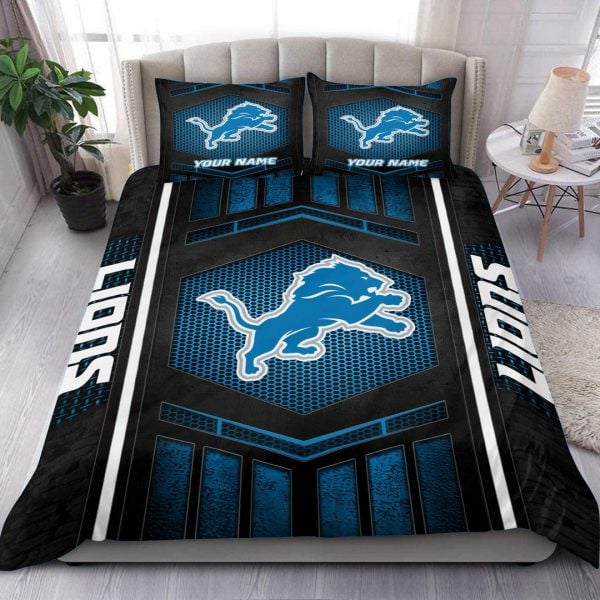 Detroit Lions Personalized Bedding Set Best Gift For Fan BGBED113
