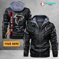 Atlanta Falcons VITC9011 – Premium & Ultra-Thick Leather Jacket with Fleece Hood