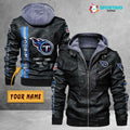Tennessee Titans VITC9040 – Premium & Ultra-Thick Leather Jacket with Fleece Hood