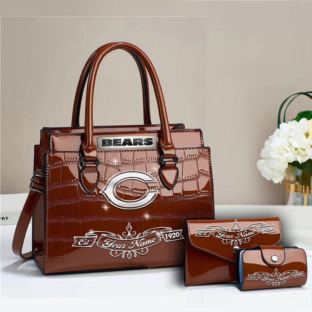 Buy the Handbag, Get the Wallet & Card Holder Free Chicago Bears VITRHB096