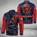 DMHQ0045 Chicago Bears Signature Series Leather Jacket — Plush Sherpa Lining