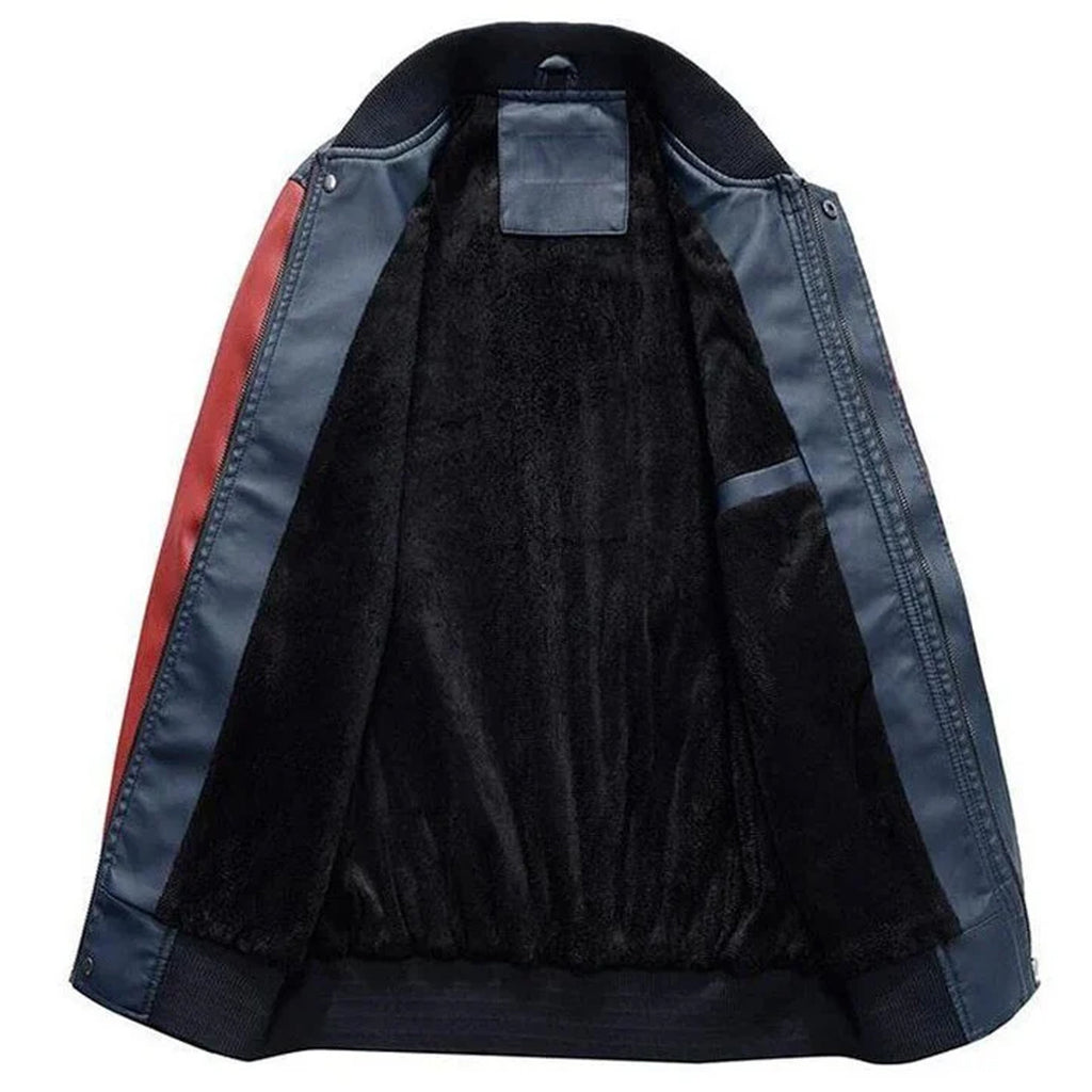 DMHQ0055 Kansas City Chiefs Signature Series Leather Jacket — Plush Sherpa Lining