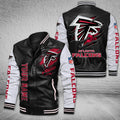 DMHQ0041 Atlanta Falcons Signature Series Leather Jacket — Plush Sherpa Lining
