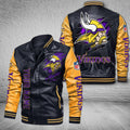 DMHQ0060 Minnesota Vikings Signature Series Leather Jacket — Plush Sherpa Lining