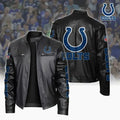 Ultra-Premium Leather Jacket Dual Zip Chest— Indianapolis Colts SPTSLJ023